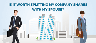 Splitting company shares with spouse