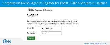 Corporation Tax for Agents: Register for HMRC Online Services & Helpline