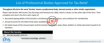 List of Professional Bodies Approved for Tax Relief 