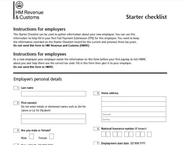 P46 - Download P46 Form & Starter Checklist