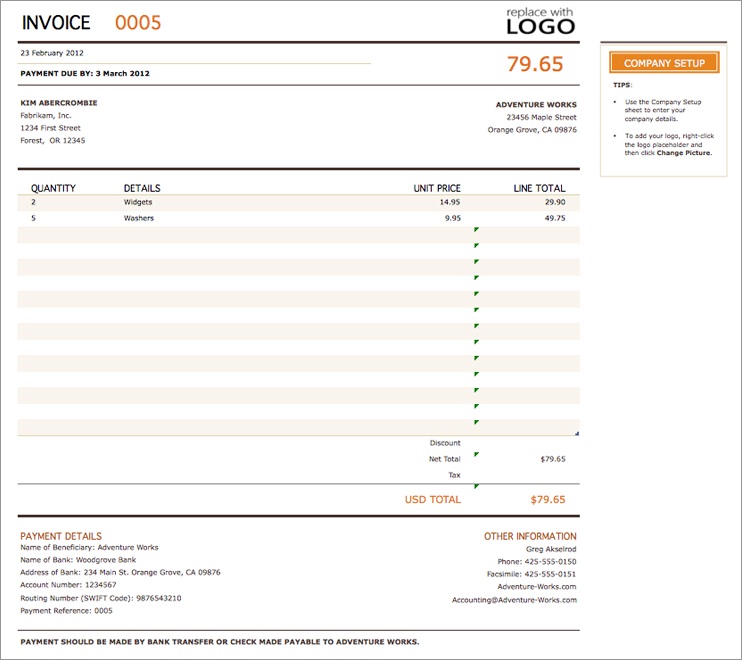 Free Invoice Template - Best Templates for Excel, PDF & Word