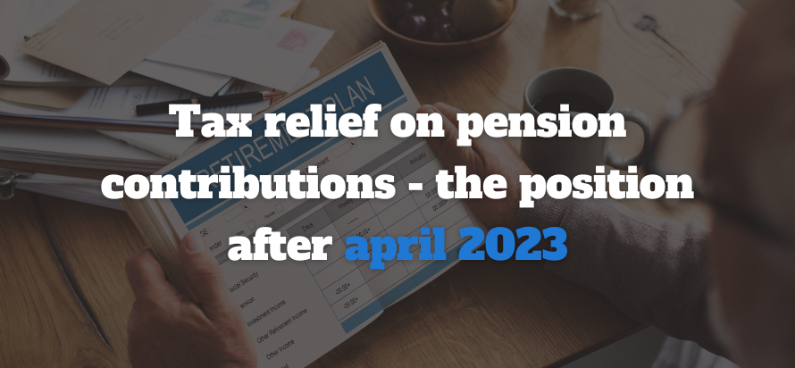 Tax relief on pension contributions